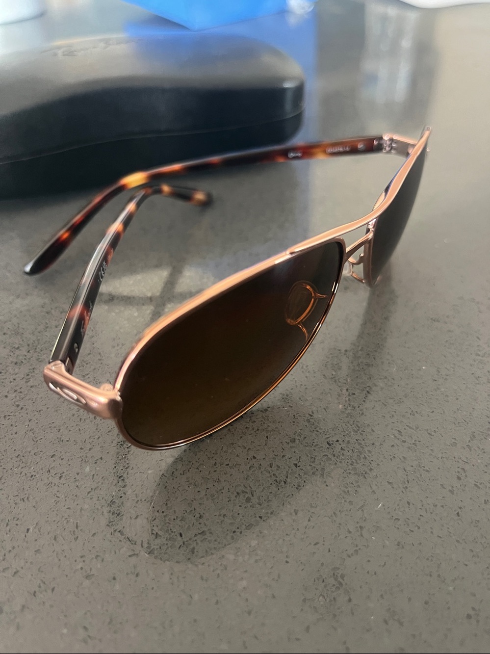 Oakley Feedback Rose Gold Aviator Sunglasses - Picture 7 of 16